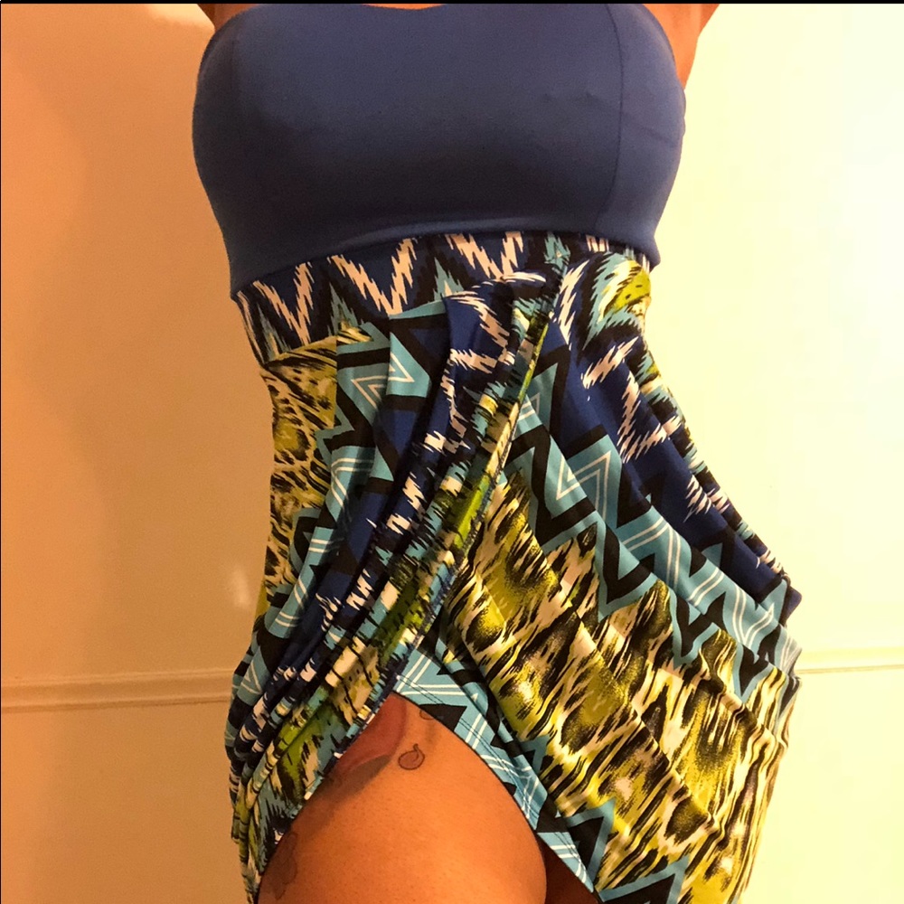 Strapless Multicolored Dress